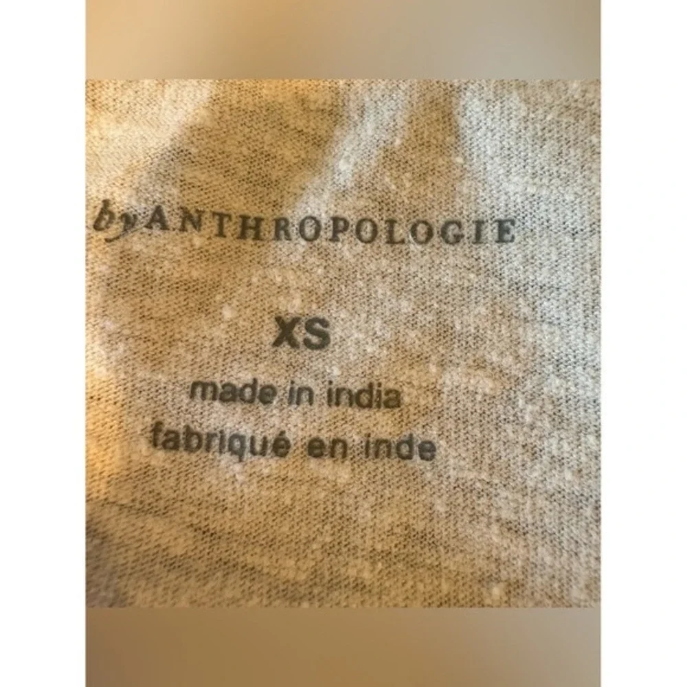 Anthropologie Cottagecore Puff Sleeve Henley Top‎ XS Putty Oatmeal Coquette